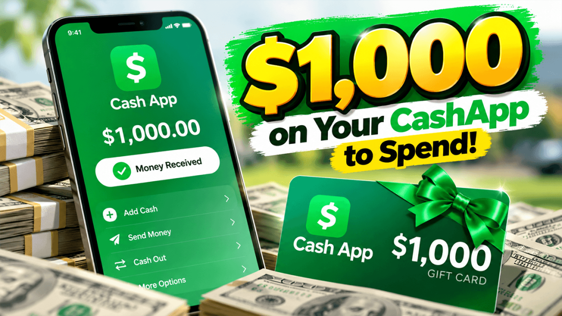 $1000 on Your CashApp to Spend! , iOS Users Can Win $1000 on CashApp, $1000 giveaway in USA, Best Giveaway in USA 2026, Win $1000 giveaway