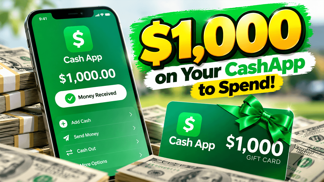 $1000 on Your CashApp to Spend! , iOS Users Can Win $1000 on CashApp, $1000 giveaway in USA, Best Giveaway in USA 2026, Win $1000 giveaway
