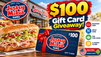 Get a $100 Jersey Mike’s Gift Card, Jersey Mike’s gift card giveaway, $100 gift card giveaway USA, Jersey Mike’s gift card offer, Win a $100 Jersey Mike’s gift card
