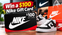 Win a $100 Nike gift card promotional offer for eligible US users