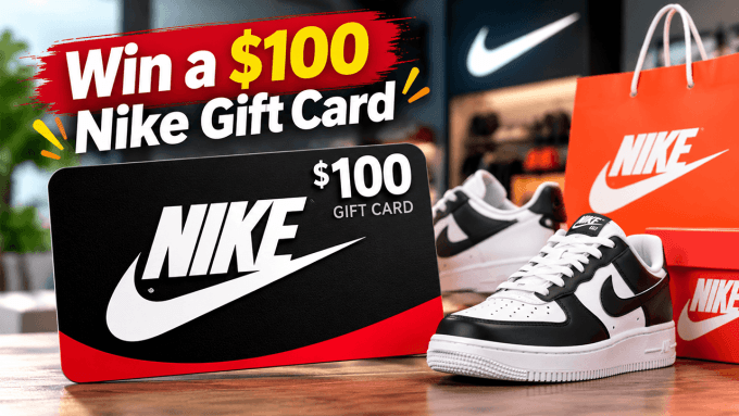 Win a $100 Nike gift card promotional offer for eligible US users