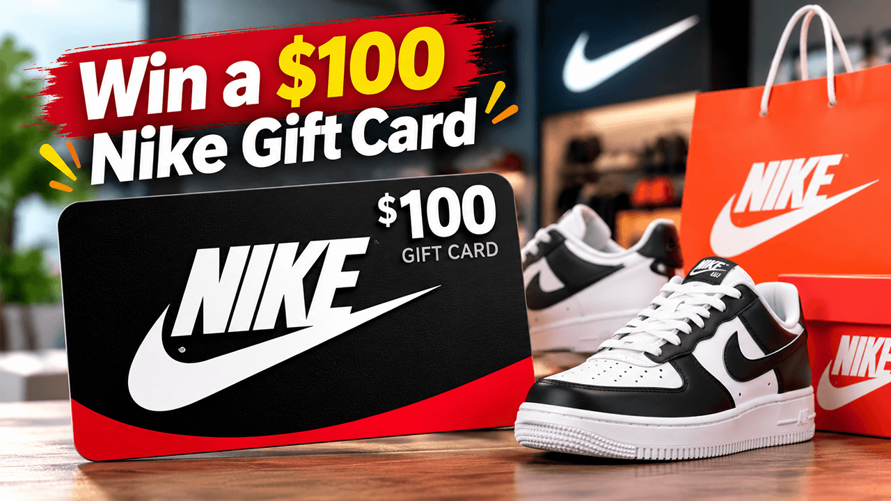 Win a $100 Nike gift card promotional offer for eligible US users